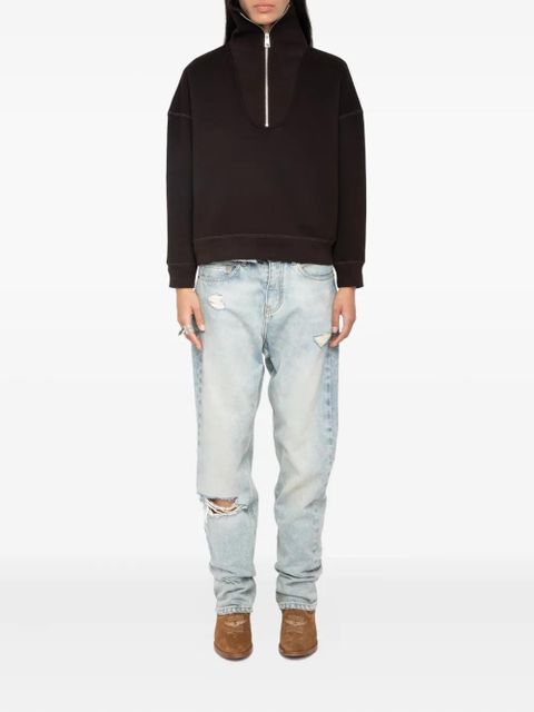 Zadig&Voltaire half-zip polo top - Brown