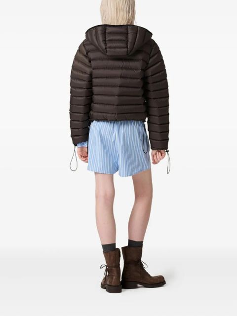 Miu Miu hooded padded jacket - Brown
