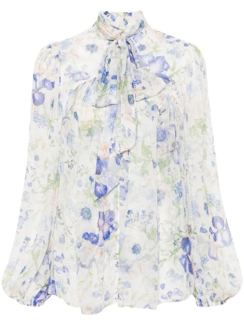 ZIMMERMANN Natura floral-print blouse - White - zdjęcie produktu nr 1