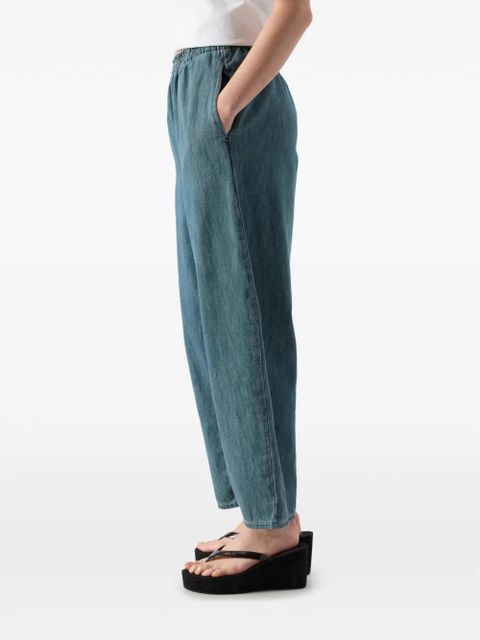 American Vintage Ydopark elasticated denim trousers - Blue