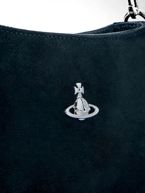 Vivienne Westwood Tasha suede shoulder bag - Black