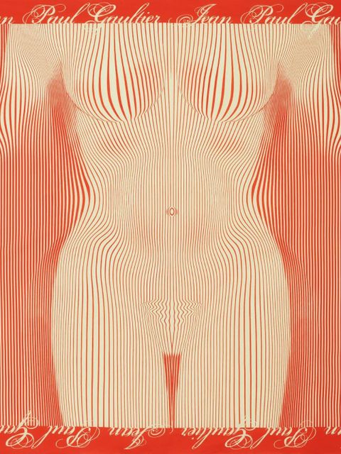 Jean Paul Gaultier pinstripes sarong - Red - zdjęcie produktu nr 2