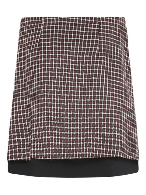 ETRO asymmetrical layered check skirt - Black - zdjęcie produktu nr 1