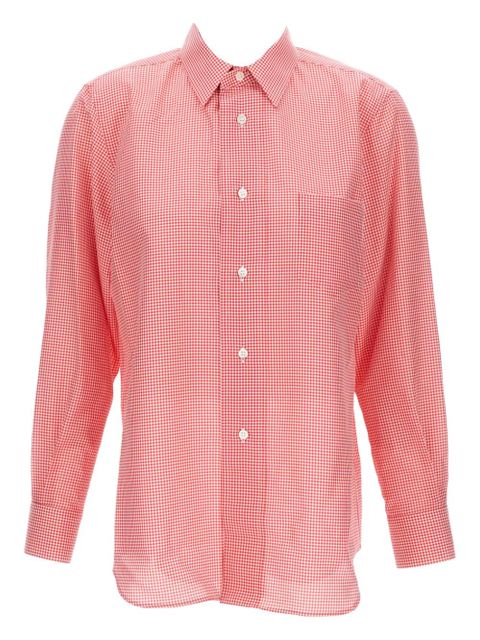 Comme Des Garçons long-sleeved checked shirt - Red - zdjęcie produktu nr 1