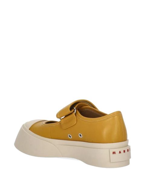 Marni strap platform flat shoes - Yellow