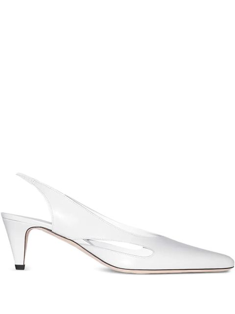 BY FAR cut-out slingback loafers - White - zdjęcie produktu nr 1