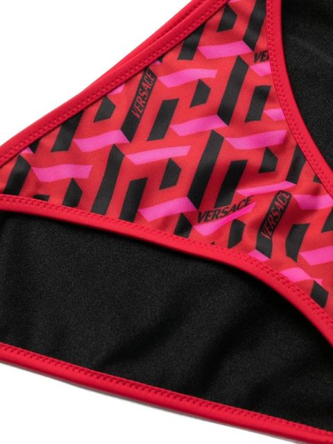 Versace graphic-print bikini bottoms - Red