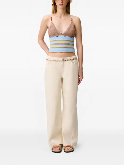 Claudie Pierlot beaded striped top - Blue - zdjęcie produktu nr 2