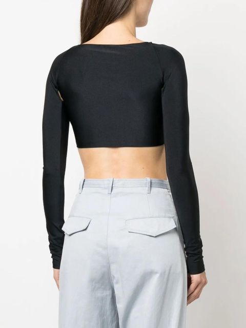 Coperni ruched cut-out top - Black