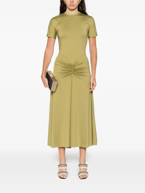 Victoria Beckham Blaire short-sleeve midi dress - Green - zdjęcie produktu nr 2