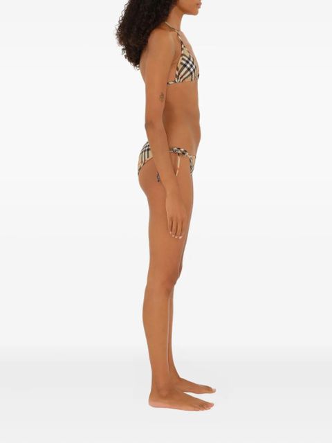 Burberry checked bikini top - Neutrals