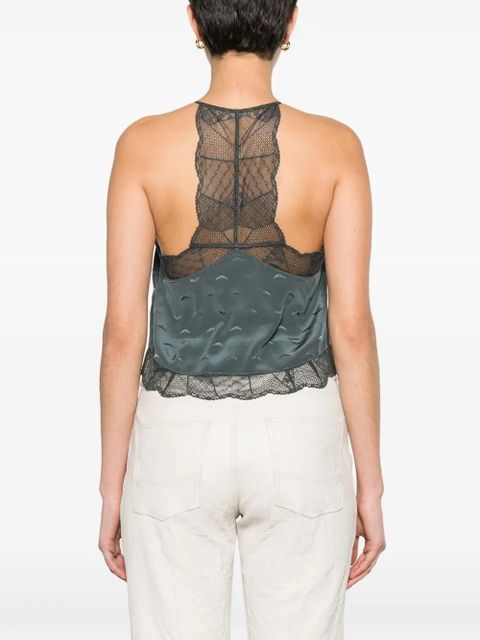 Zadig&Voltaire Claudy jacquard silk tank top - Blue