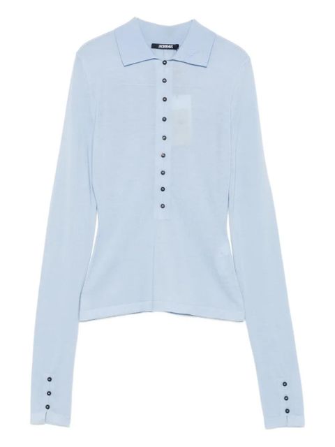 Jacquemus merino-wool polo shirt - Blue