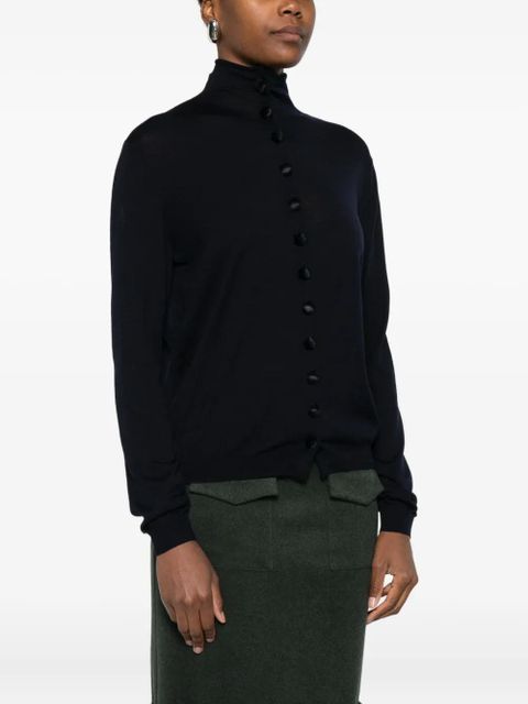 KHAITE high-neck buttoned cardigan - Black - zdjęcie produktu nr 2