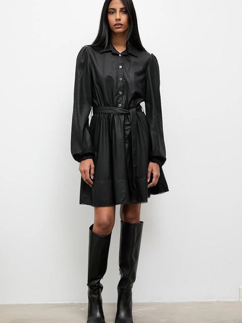 Answear.LAB sukienka kolor czarny mini rozkloszowana - zdjęcie produktu nr 1