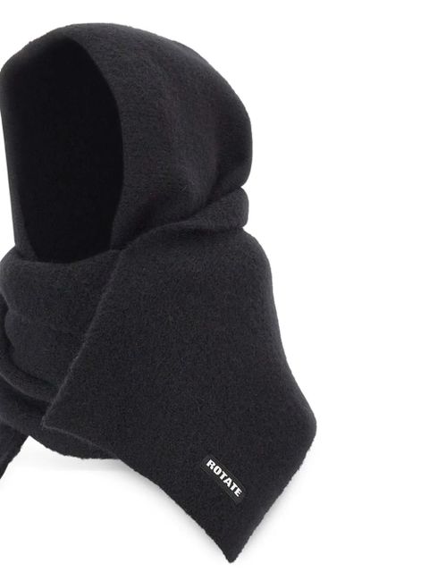 ROTATE BIRGER CHRISTENSEN knit hood scarf - Black