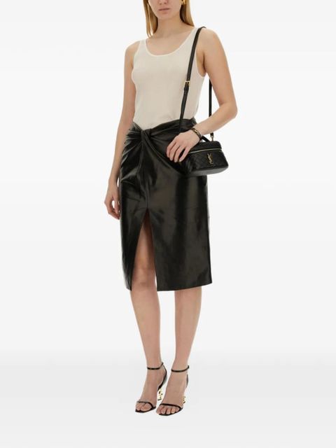 Saint Laurent scoop-neck tank top - Neutrals - zdjęcie produktu nr 2