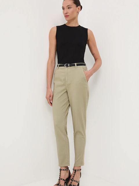 Medicine spodnie damskie kolor czarny fason chinos medium waist - zdjęcie produktu nr 1