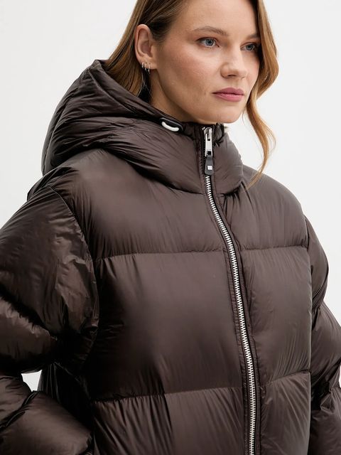 Tommy Hilfiger kurtka puchowa kolor brązowy zimowa WW0WW46541