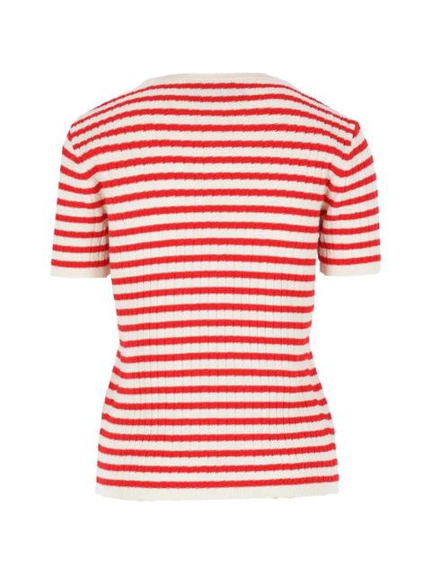 Valentino Garavani striped knit top - Red - zdjęcie produktu nr 2