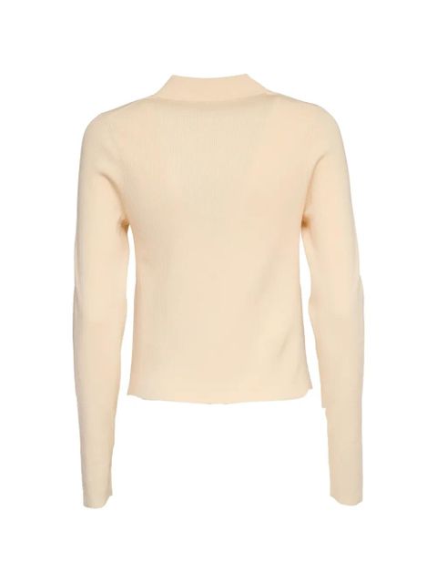 Victoria Beckham zipped polo top - Neutrals - zdjęcie produktu nr 2