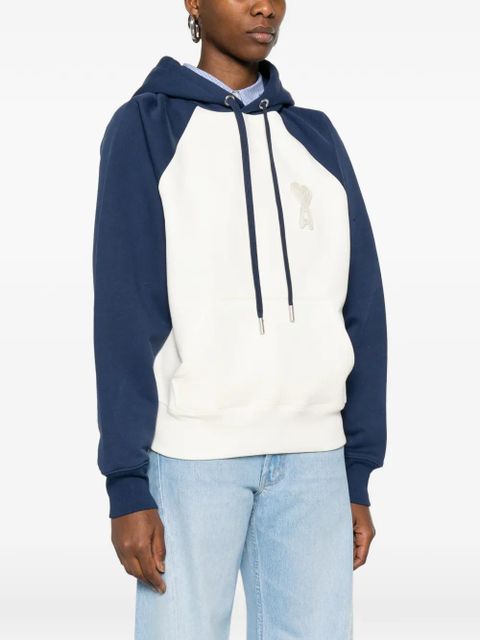 AMI Paris raglan-sleeves hooded - White