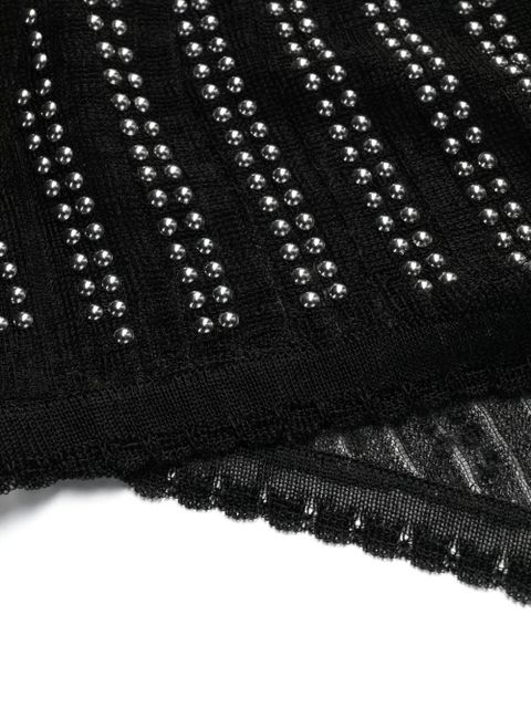 Rabanne bead-embellished high waist briefs - Black