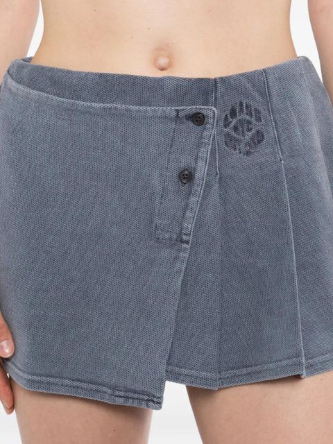 Alexander Wang pleated wrap mini skirt - Blue