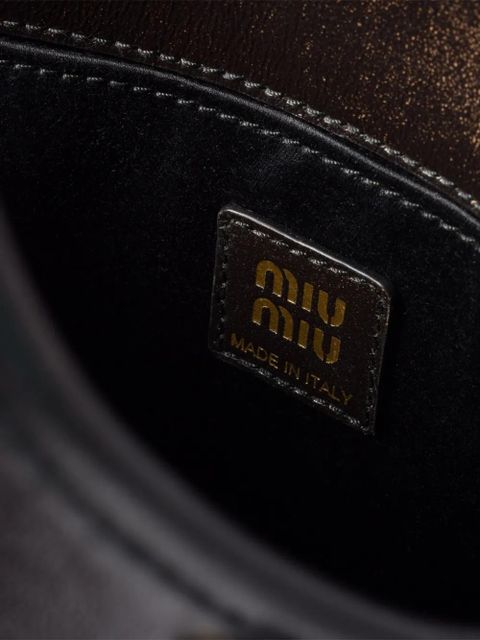 Miu Miu leather tote bag - Brown - zdjęcie produktu nr 2