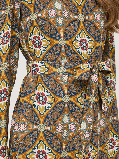 Weekend Max Mara sukienka kolor żółty midi rozkloszowana 2415221041600