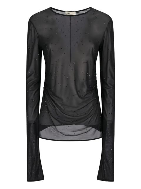 Blumarine crystal-embellished T-shirt - Black - zdjęcie produktu nr 2
