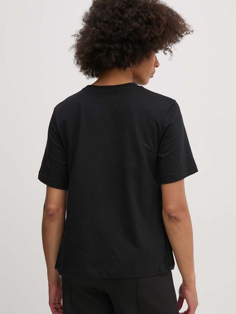 Sisley t-shirt bawełniany damski kolor czarny 3AIRL106B