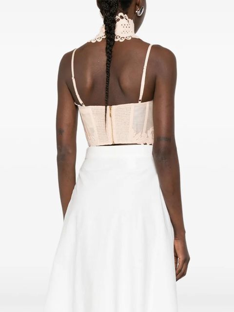 ZIMMERMANN Rebellion filigree-collar corset - Orange