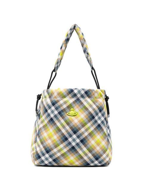 Vivienne Westwood woven tartan bucket bag - Blue - zdjęcie produktu nr 1