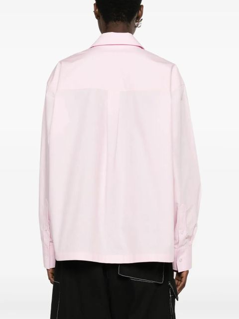 Alexander Wang logo-patch cotton shirt - Pink