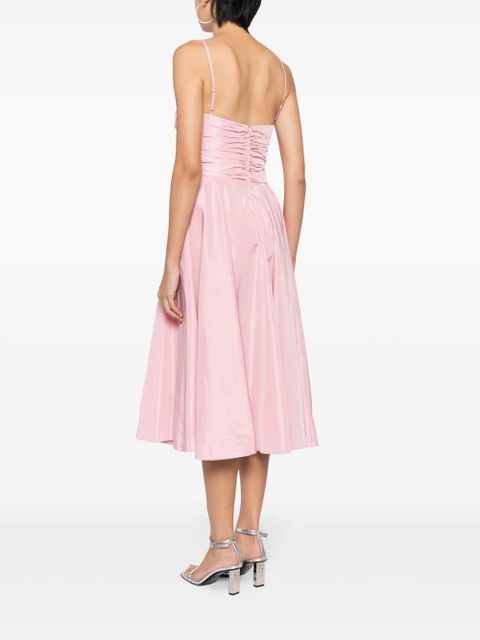 STAUD Dayanara bow-embellished midi dress - Pink