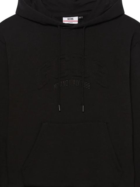 GCDS logo-embossed hoodie - Black - zdjęcie produktu nr 2