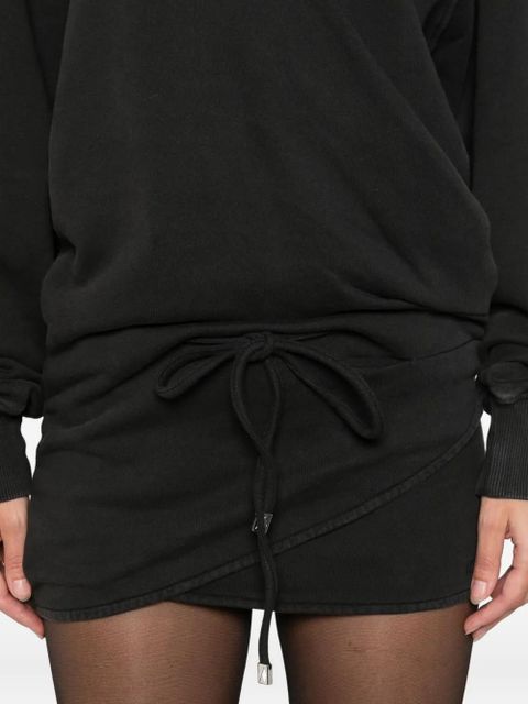 The Attico hooded-neck mini dress - Black