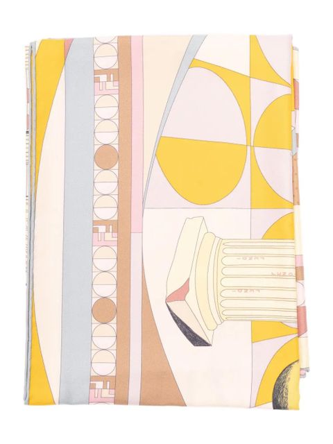 FENDI Moonlight Echoes geometric-print silk scarf - Pink - zdjęcie produktu nr 1