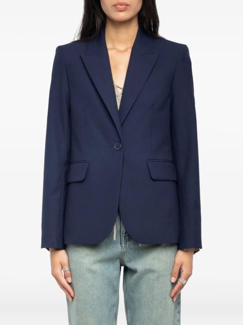 Zadig&Voltaire single-button blazer - 434 BLUEBERRY
