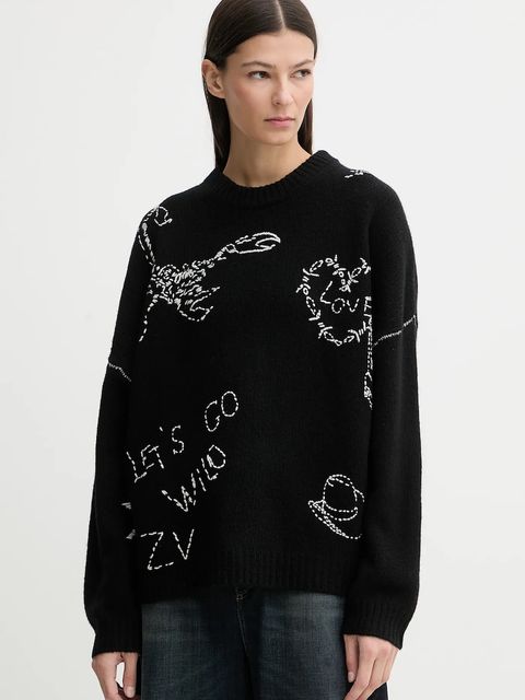 ZADIG&VOLTAIRE sweter wełniany damski kolor czarny KWSW02902 - zdjęcie produktu nr 1