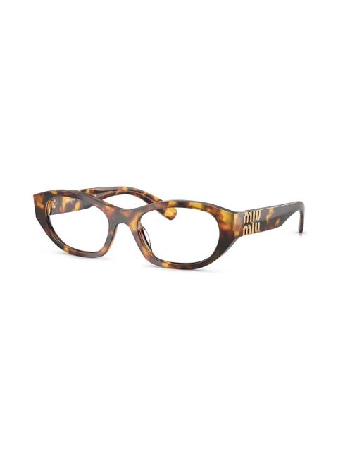 Miu Miu Eyewear rectangle-frame glasses - Brown