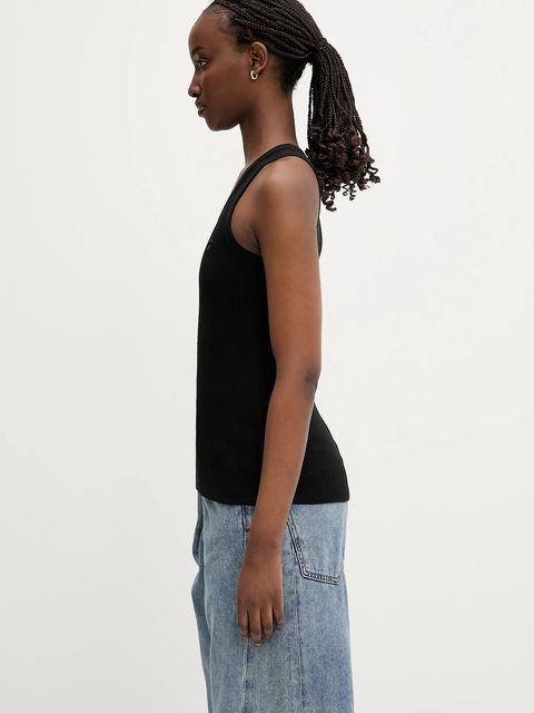 Coperni top bawełniany Rib Logo Tank kolor czarny COPJS12F5033 - zdjęcie produktu nr 2