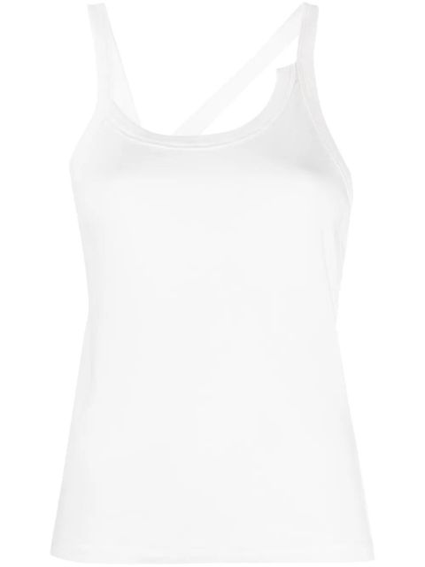 St. Agni Abstract asymmetric organic-cotton top - White - zdjęcie produktu nr 1