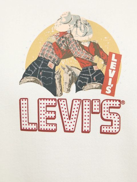 Levi's bluza damska kolor beżowy z nadrukiem 003R9