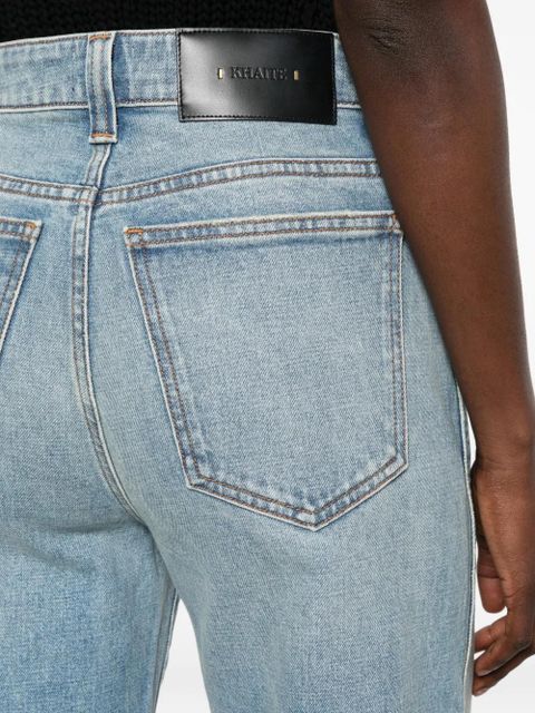 KHAITE faded wide-leg jeans - Blue