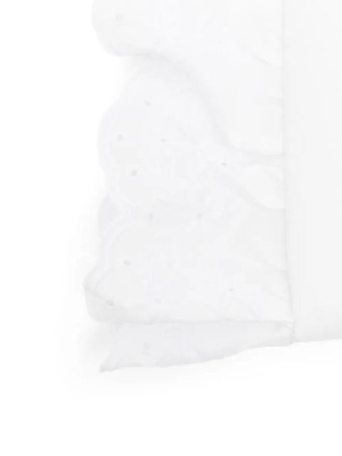 Simone Rocha broderie-anglaise ruffled clutch bag - White