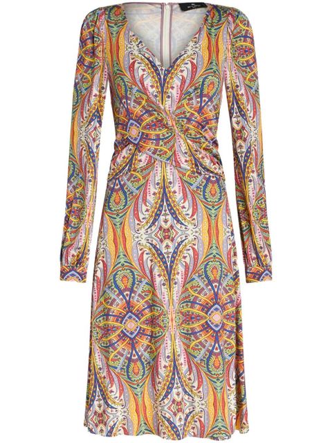 ETRO paisley-print V-neck midi dress - Neutrals - zdjęcie produktu nr 1