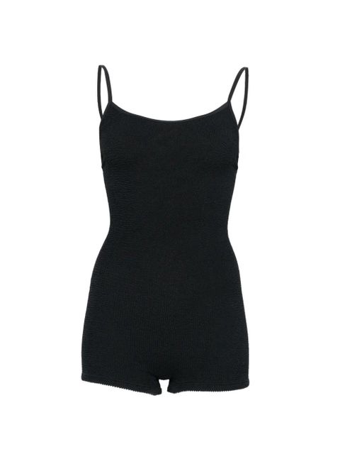 Hunza G Pamela Romper spaghetti strap swimsuit - Black - zdjęcie produktu nr 1