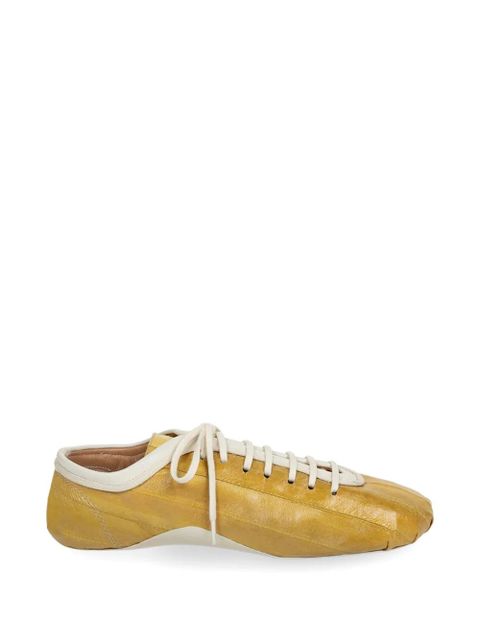 DRIES VAN NOTEN Leren leather sneakers - Yellow - zdjęcie produktu nr 1